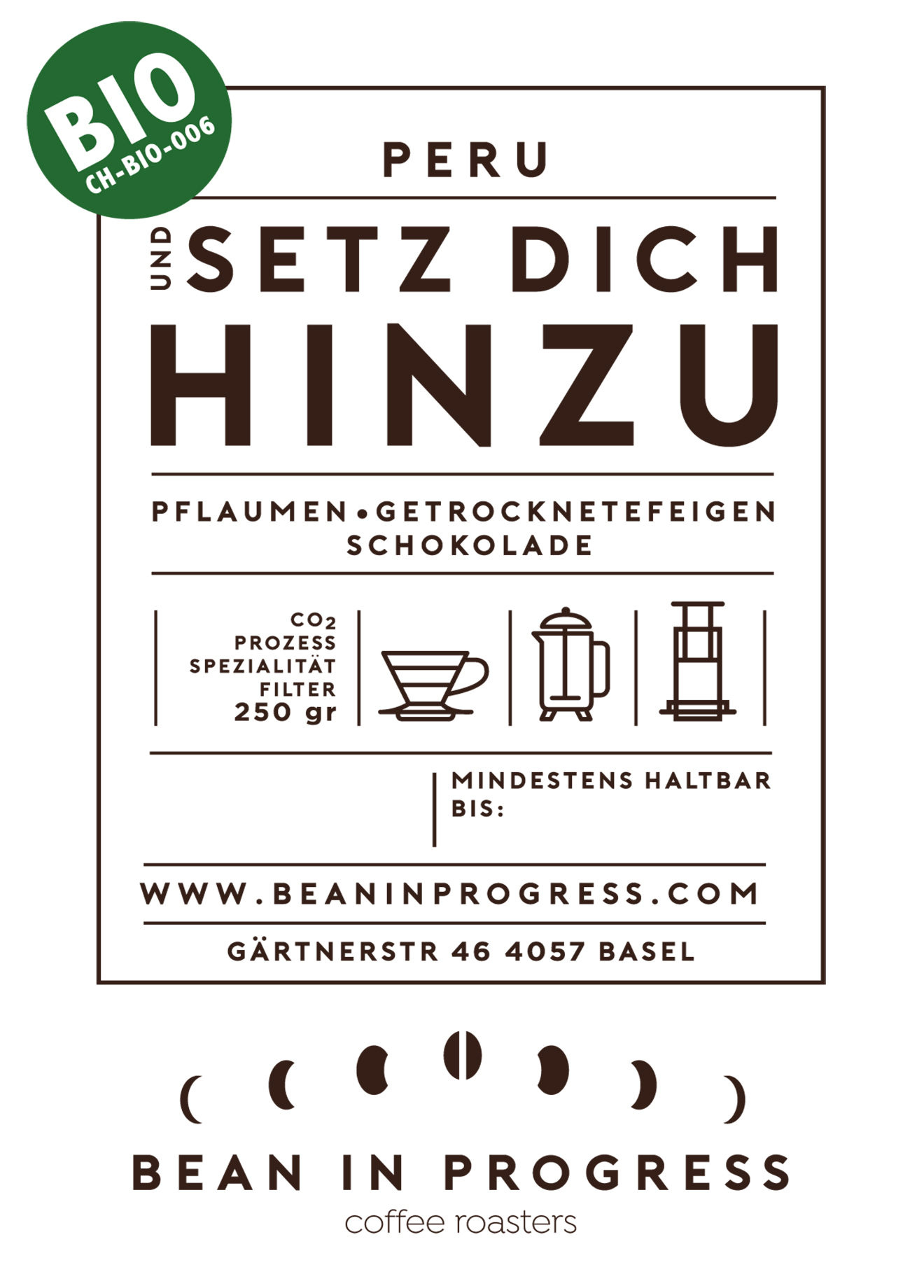 Und setz dich hinzu – Koffeinfrei – Peru by Bean in Progress